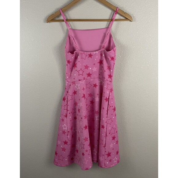 Hot Topic Womens S Hot Pink Stars Strappy Tank Dress Barbiecore - Picture 4 of 6